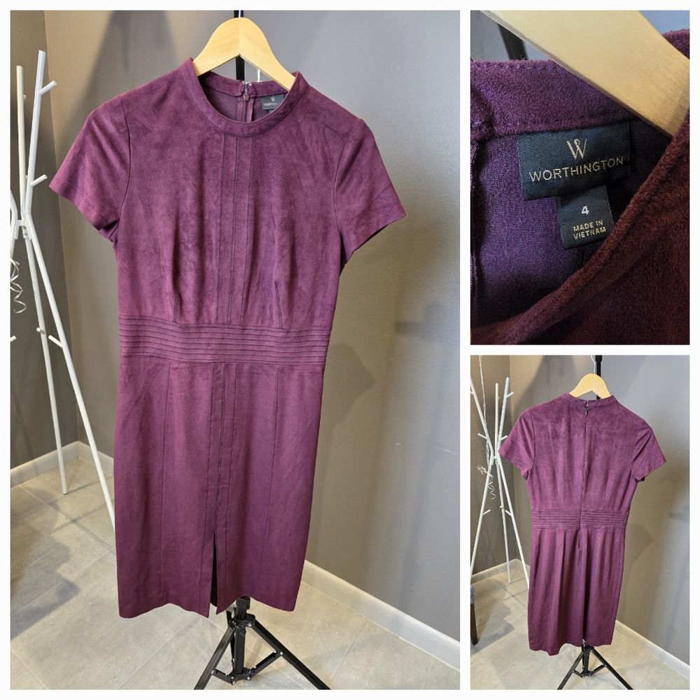 Worthington Bodycon maroon dress